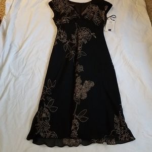 Vintage black floral dress